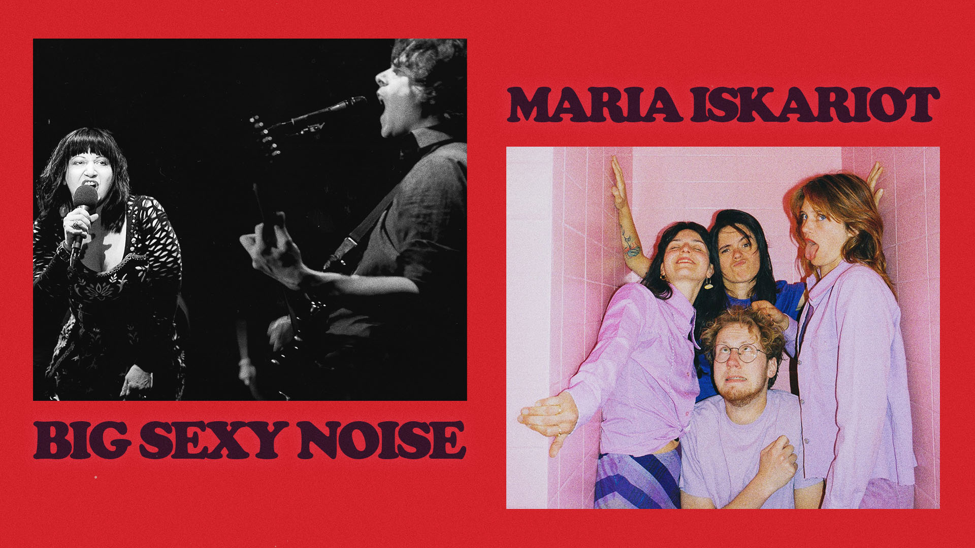 BIG SEXY NOISE (Lydia Lunch, James Johnston & Ian White, us/uk), MARIA ISKARIOT (be Wereldwaan Tour)