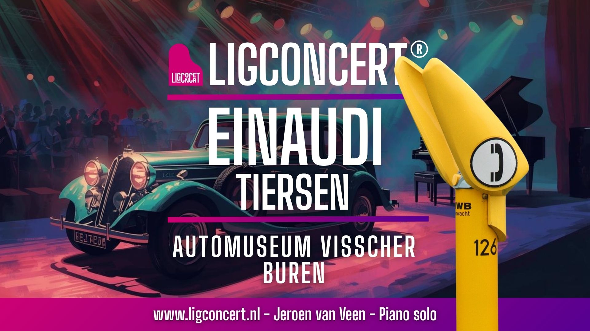 Ligconcert Einaudi + Tiersen,  Automuseum Visscher Buren