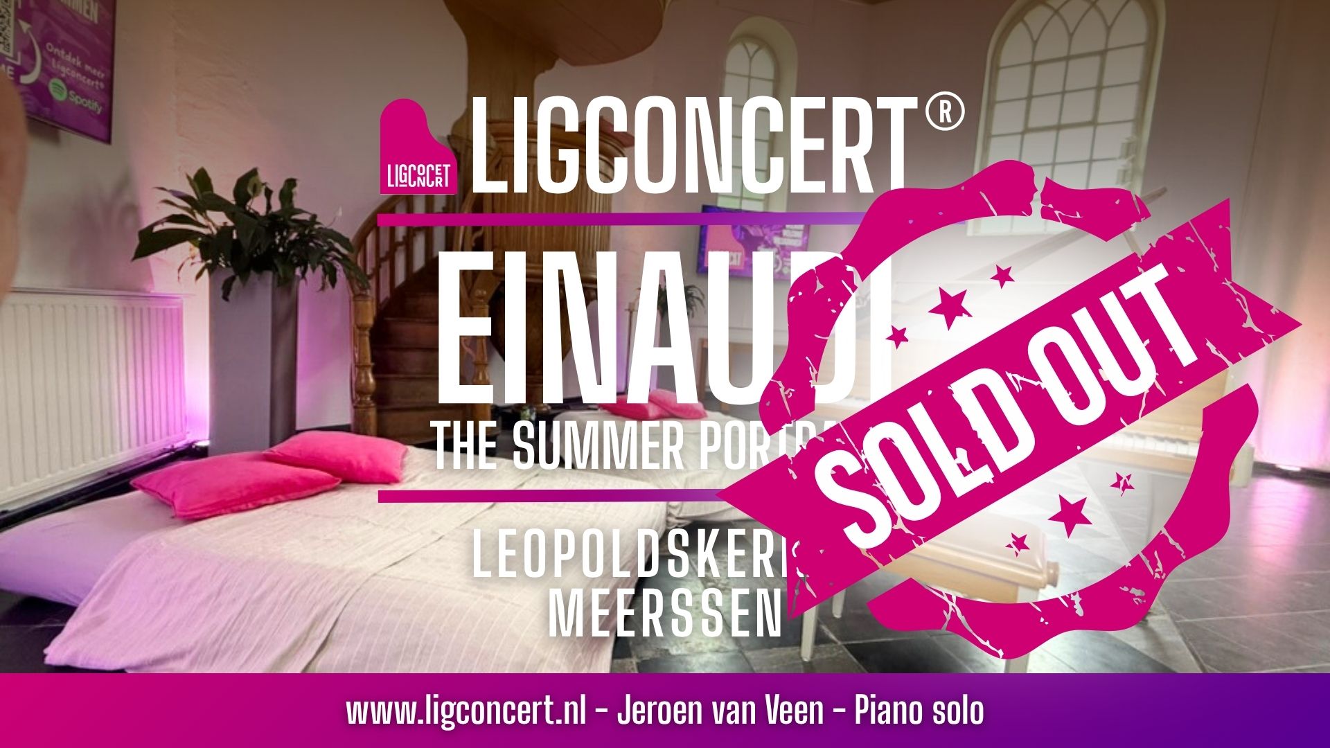 Ligconcert Einaudi The Summer Portraits, Leopoldskerkje Meerssen