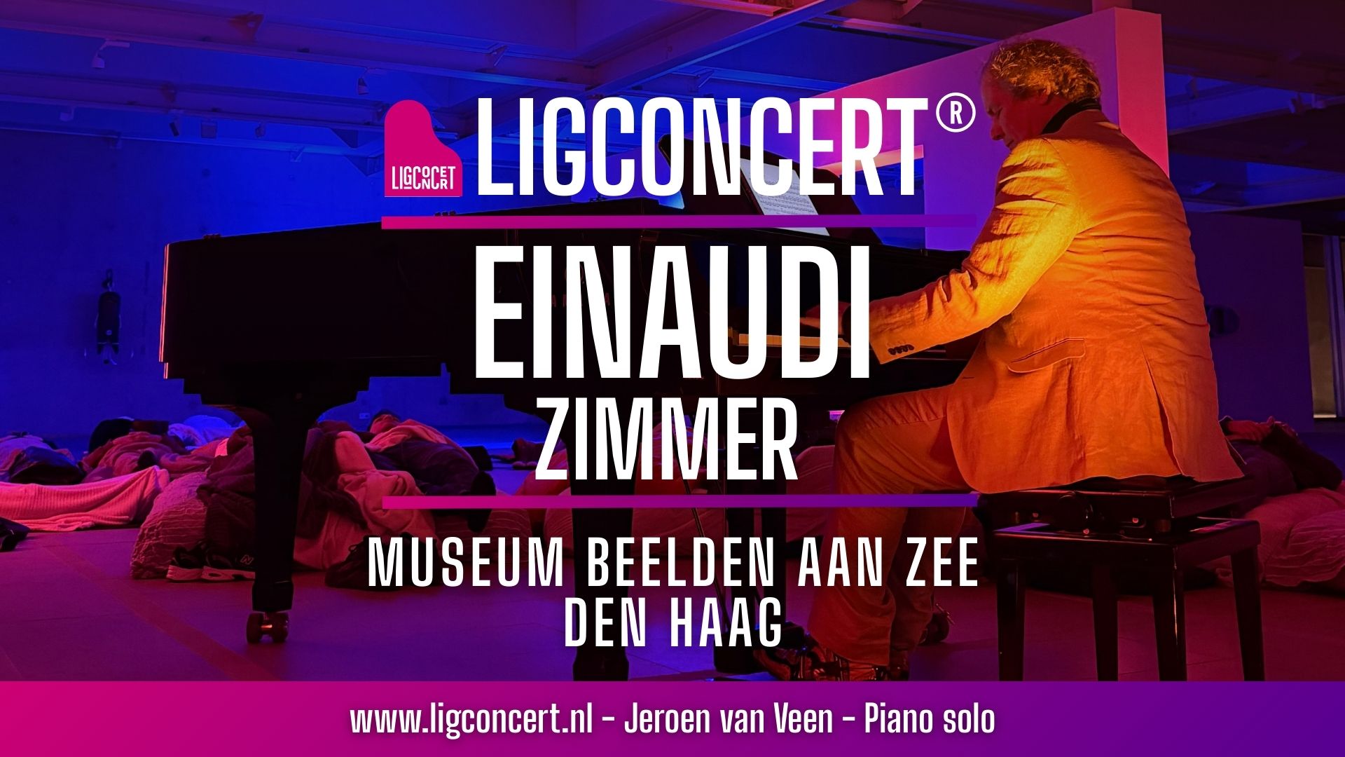 Ligconcert Einaudi, Zimmer, Museum Beelden aan Zee Den Haag