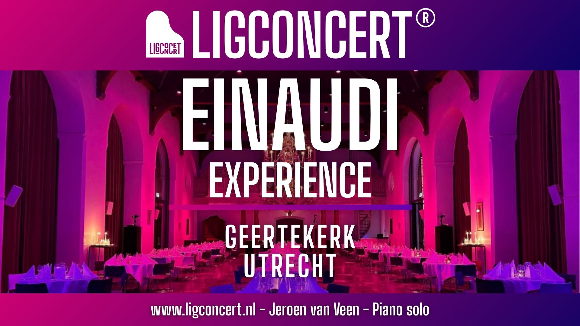 Ligconcert EINAUDI EXPERIENCE, Geertekerk Utrecht