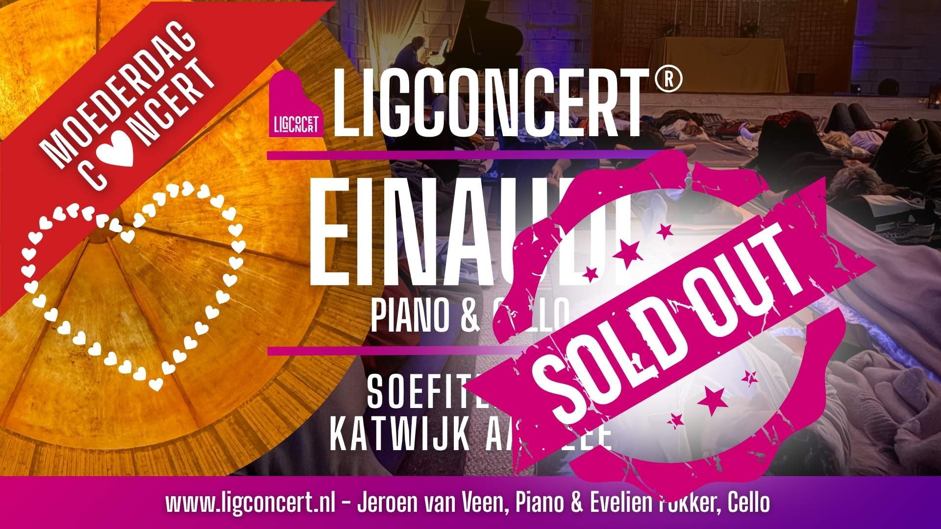 Ligconcert  Einaudi Piano & Cello, Soefitempel Katwijk aan Zee