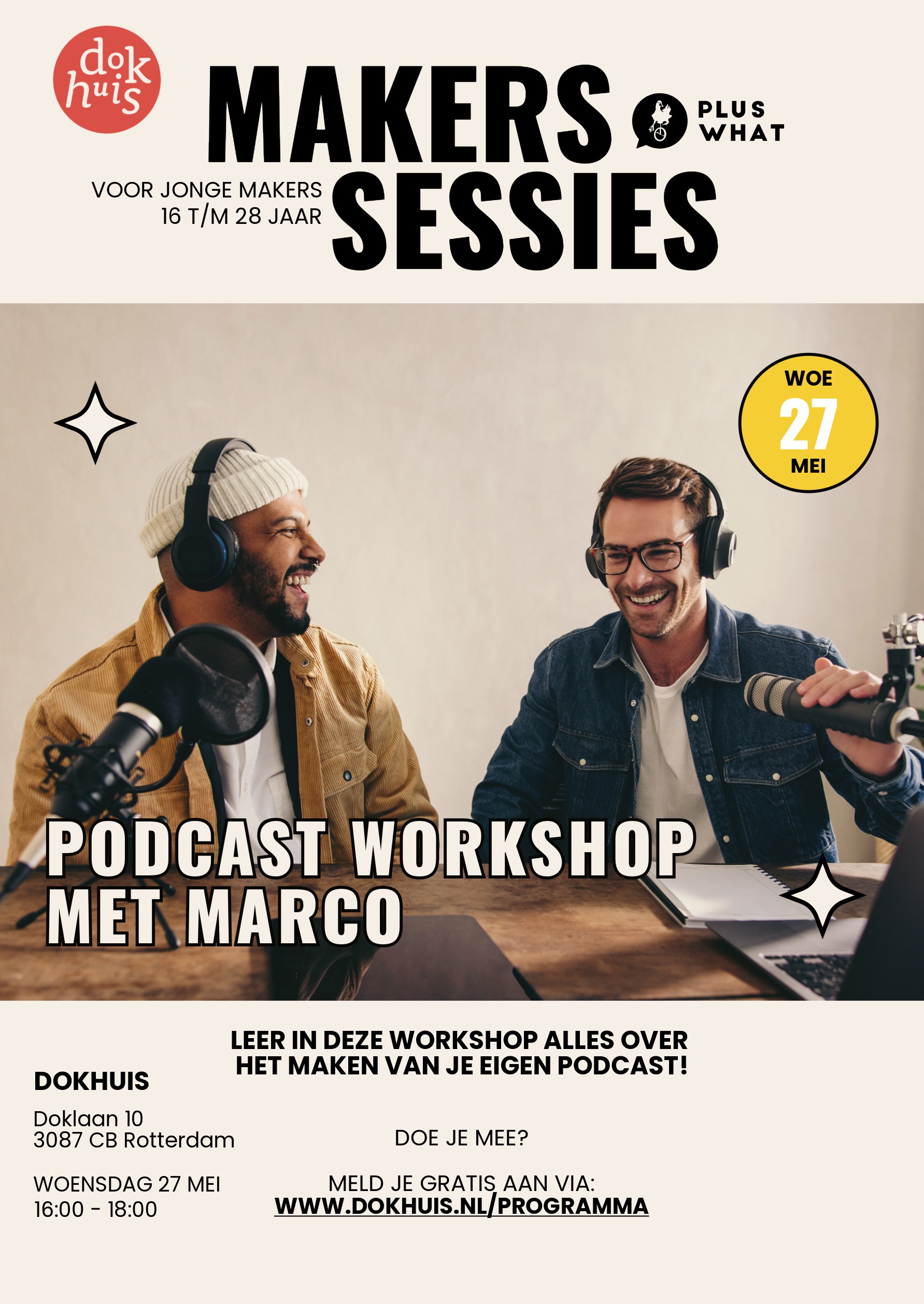 PLUS WHAT X DOKHUIS: Makers Sessie voor jongeren