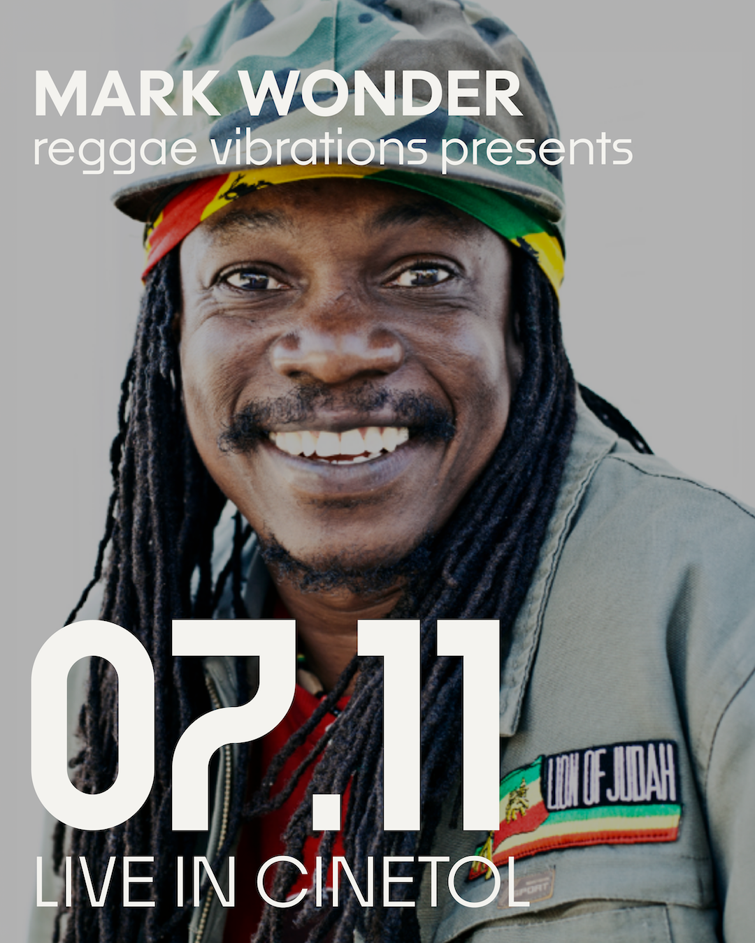 Reggae Vibrations presents: Mark Wonder + support: DJ Rowstone Graphic