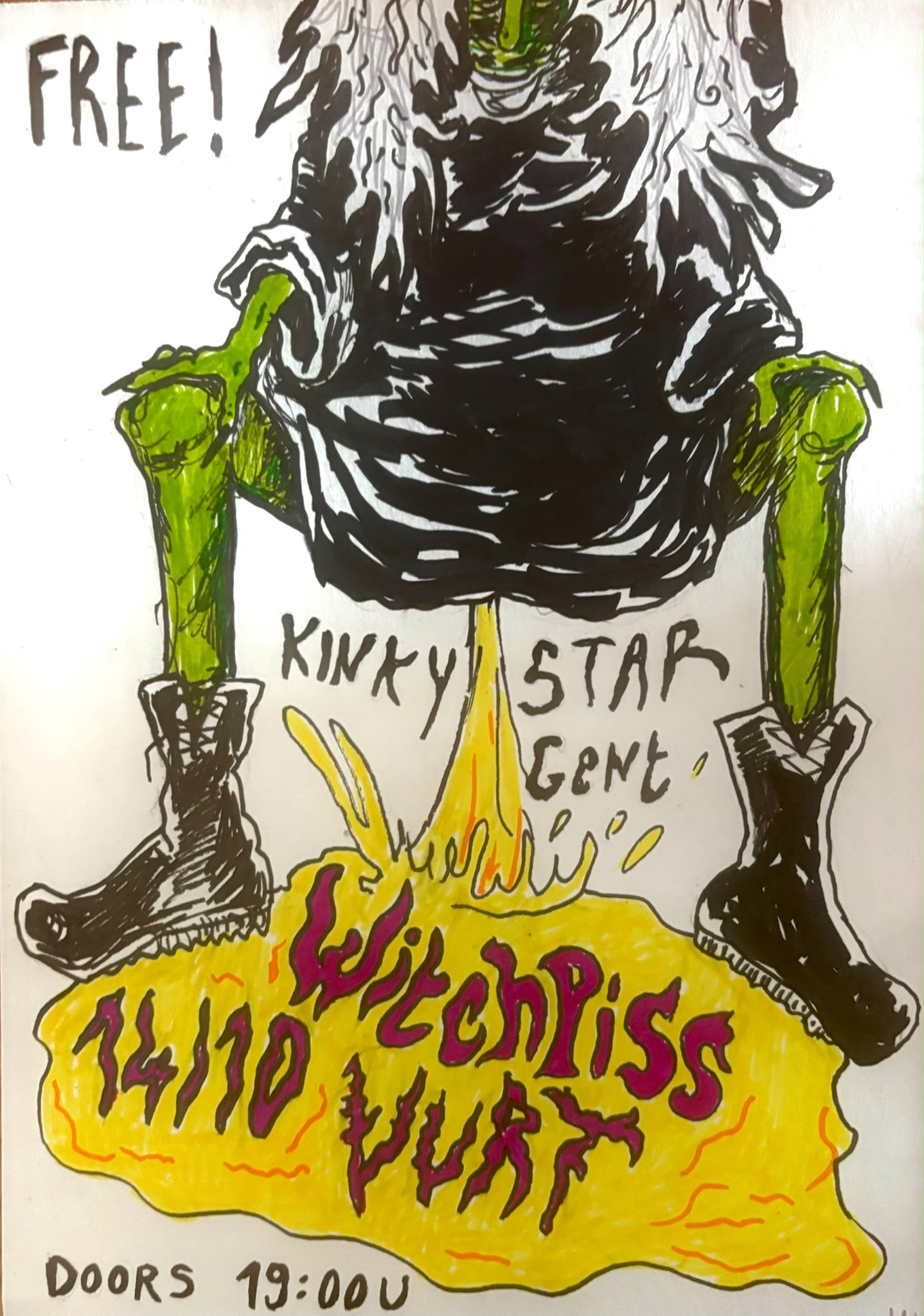 STEENROOKSTER: Witch Piss (BE) + VURT (BE) poster