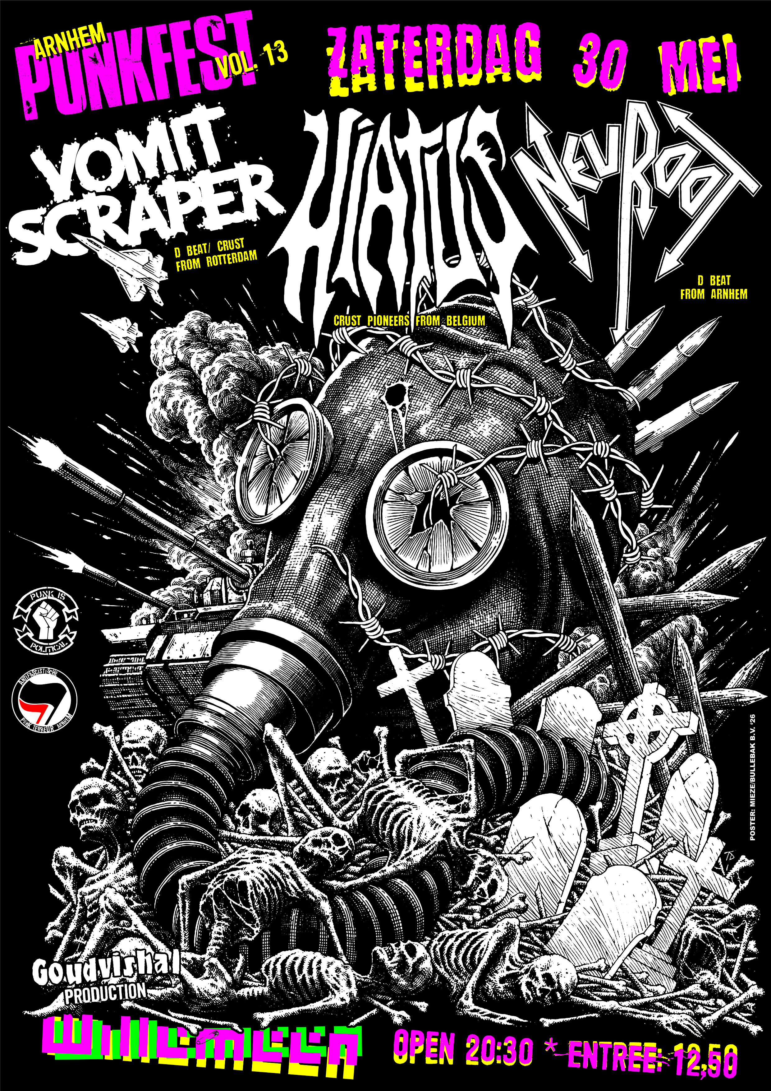 Arnhem Punk Fest Vol. 13: Crust Edition: Hiatus (BE) + Vomit Scraper + Neuroot