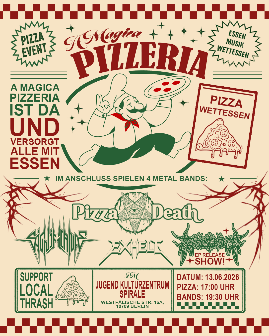 Pizza Death (AU) + Supports