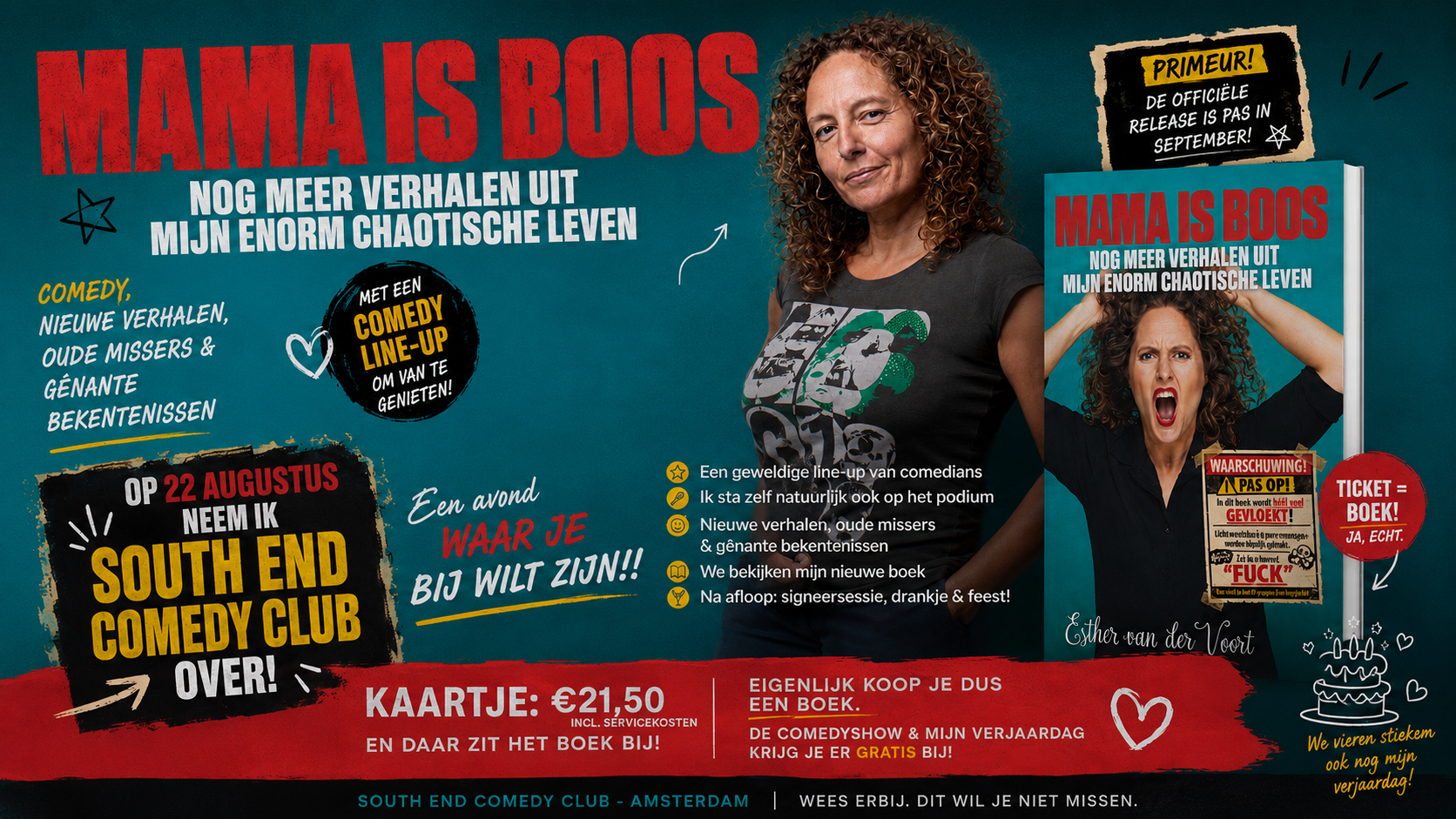 Esther van der Voort: Mama is Boos (Comedy & Book Launch) | Comedy Café Amsterdam